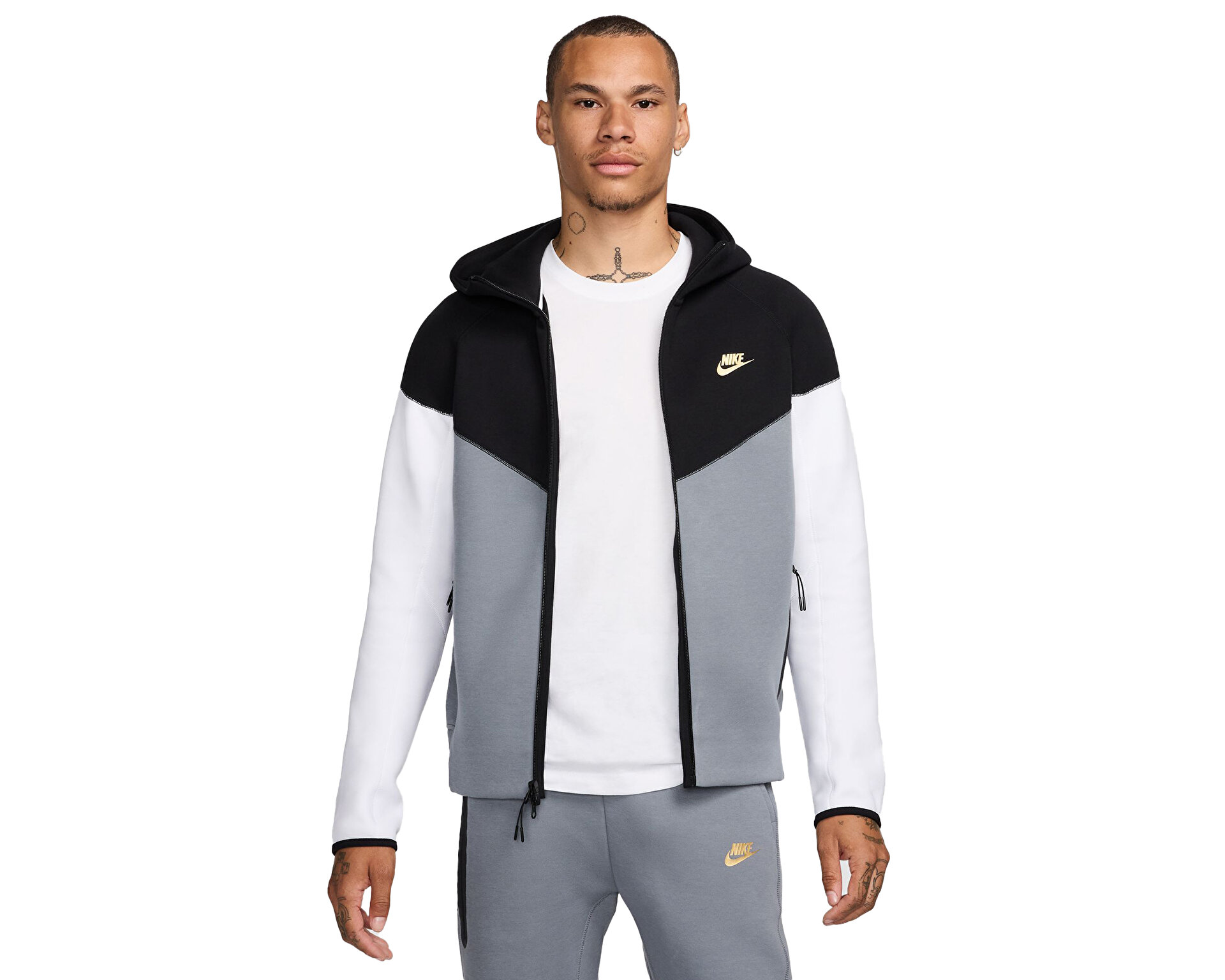 Nike Erkek Sportswear Tech Fleece Windrunner Gri FZ4709-011