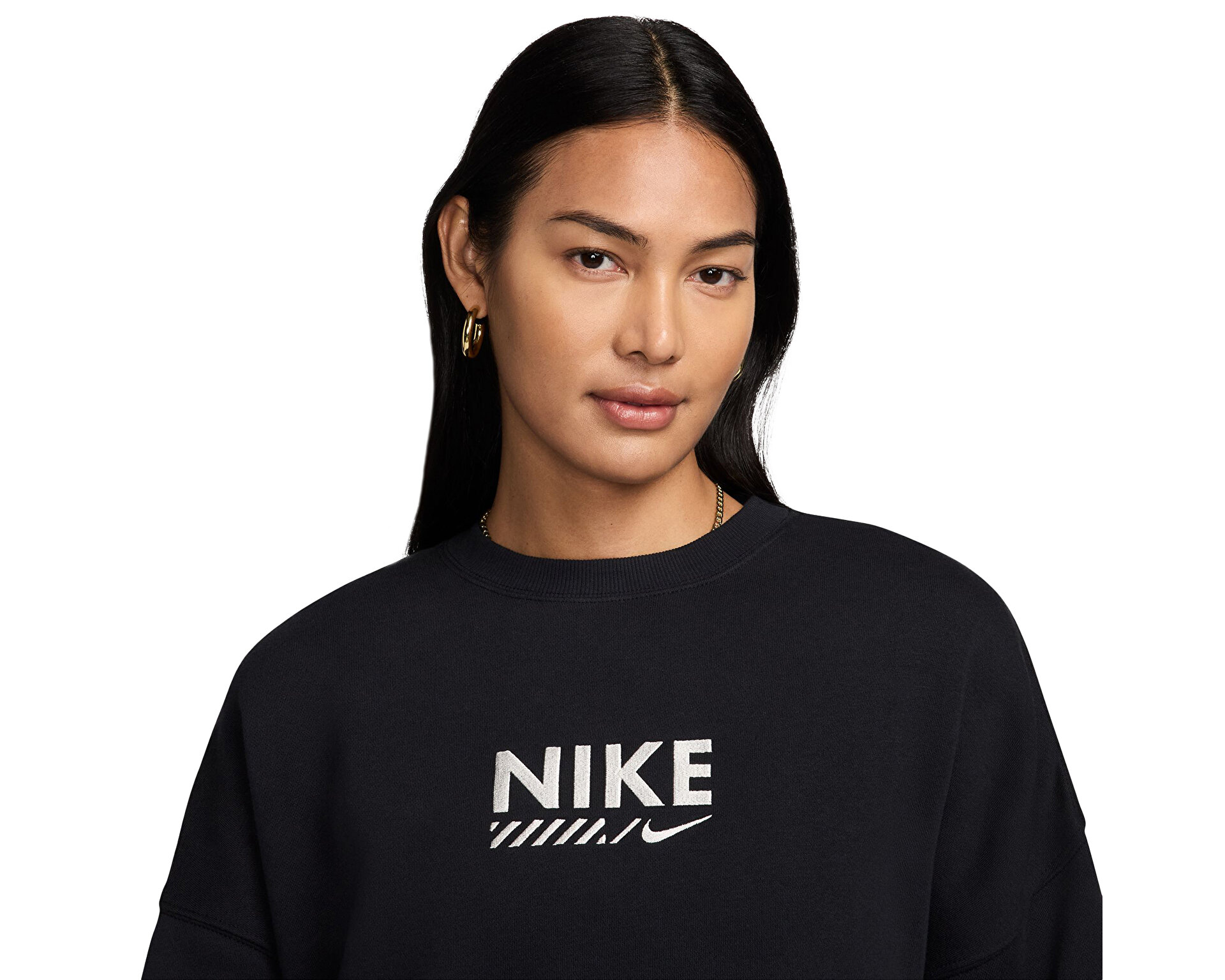 womens black nike crew sweatshirt