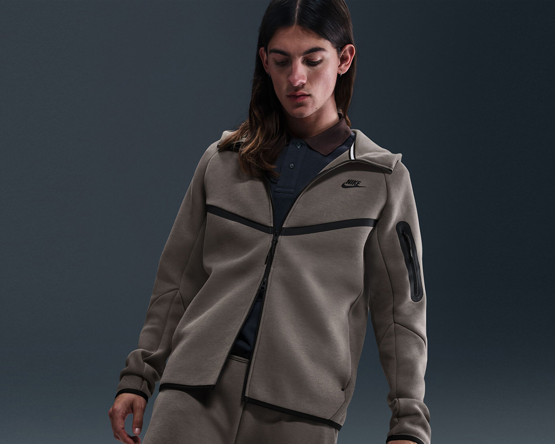 NIKE Erkek M NK TCH FLC FZ WR HOODIE Kahverengi HV0949-289 | Korayspor