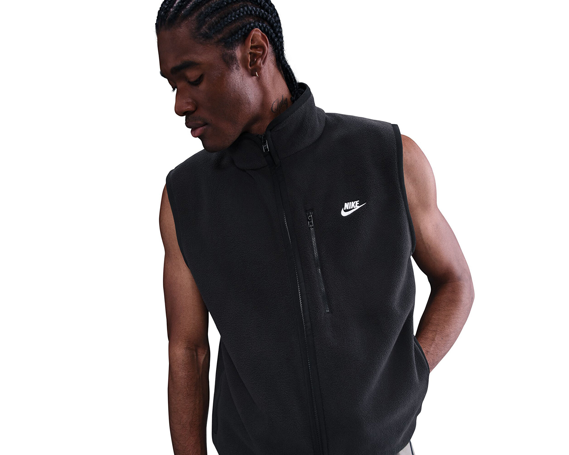 black nike sweater vest