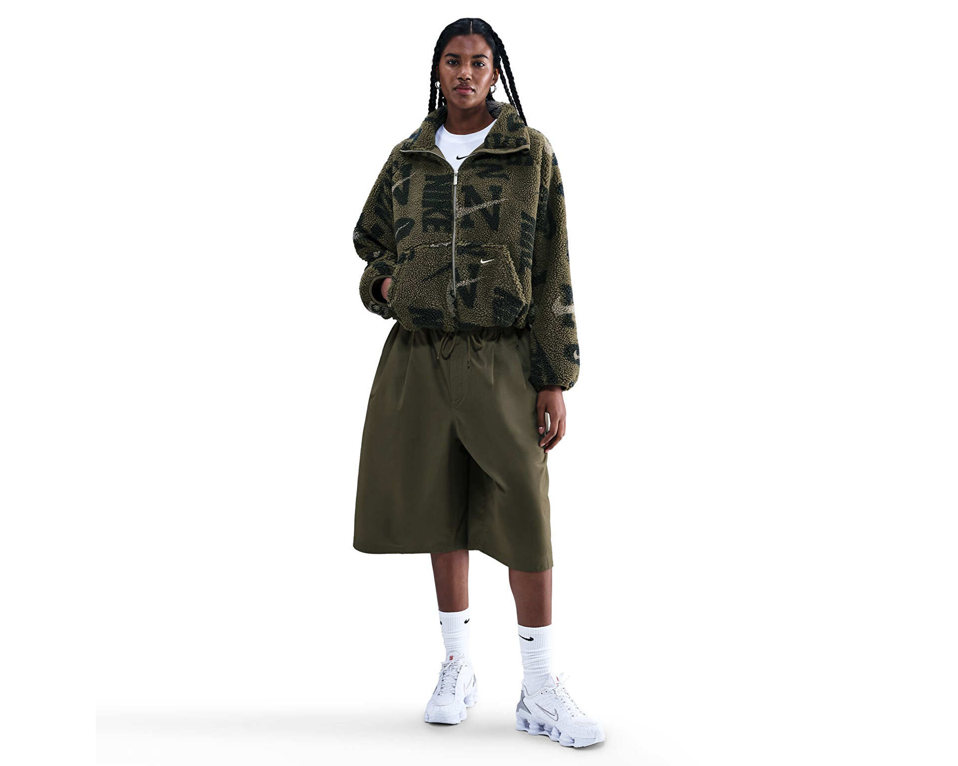 NIKE Kadın W NSW STREET SHERPA JKT Kahverengi HV2070-222 | Korayspor