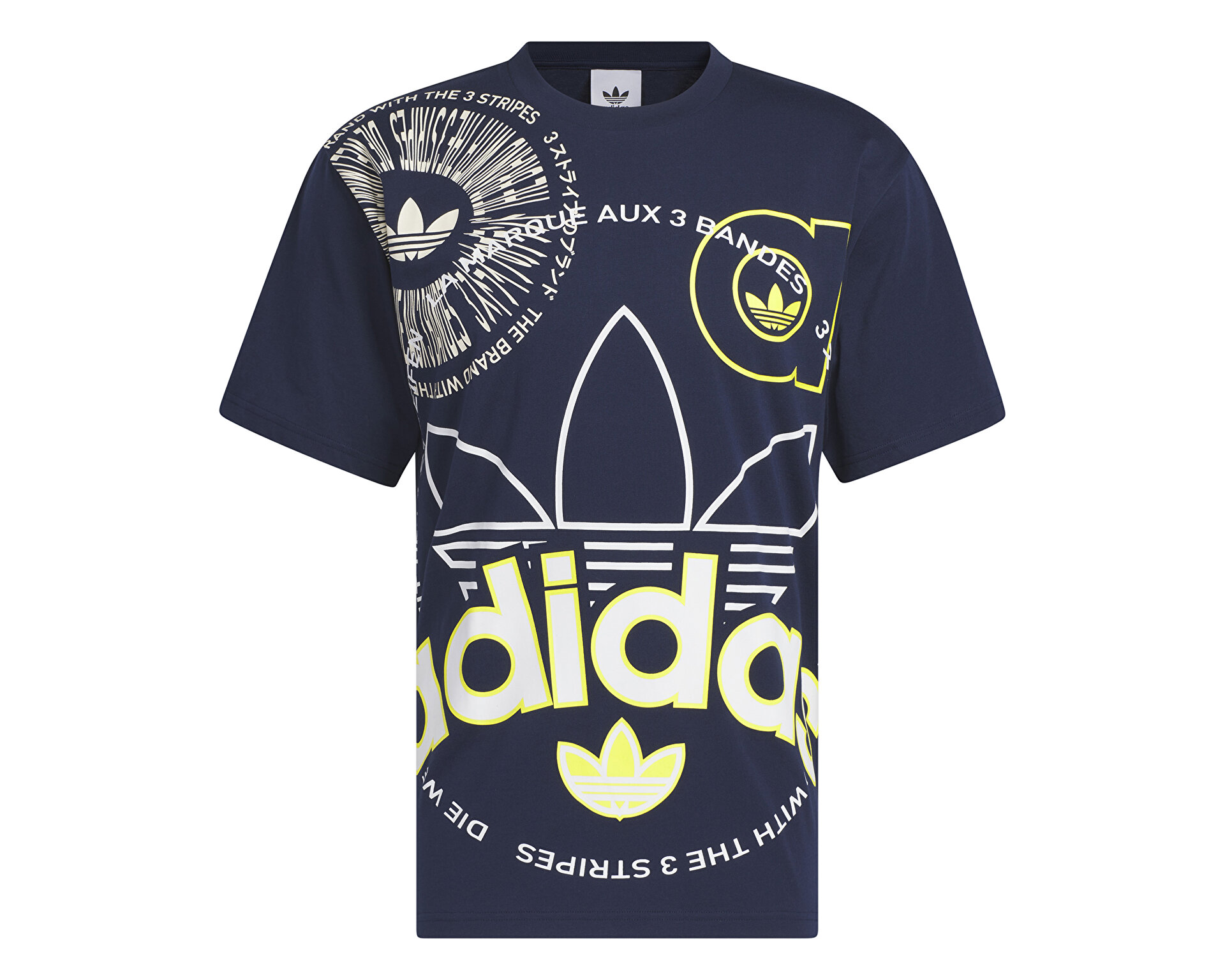 adidas Erkek Multi Logo Tee Lacivert IJ5232