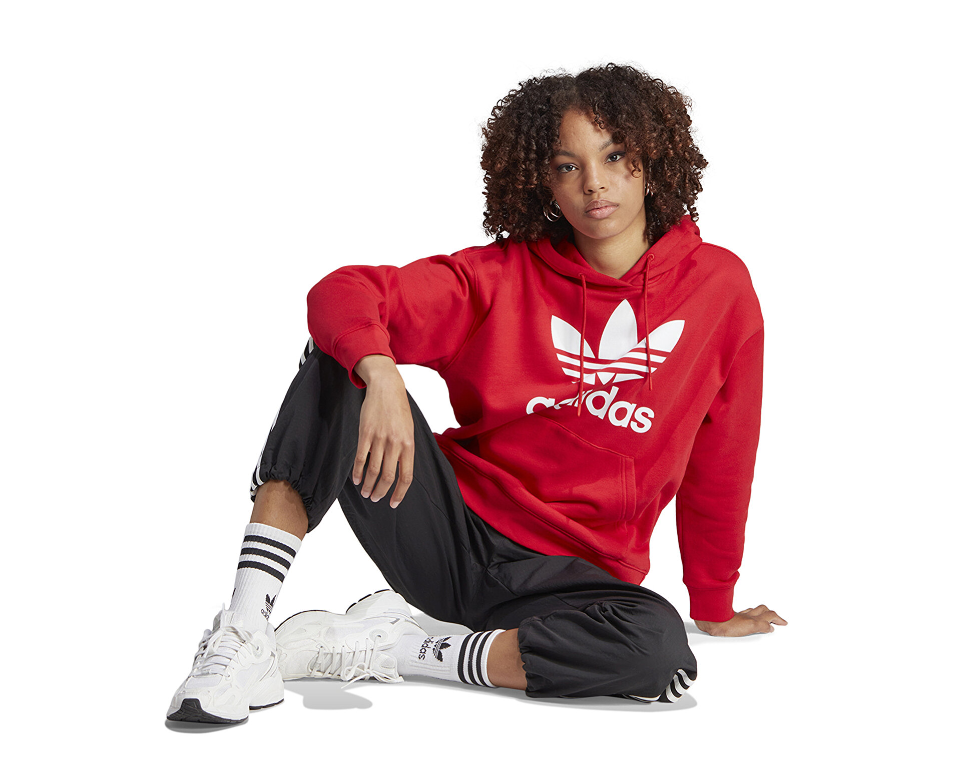 adidas Kadın Trf Hoodie Kırmızı IK6470
