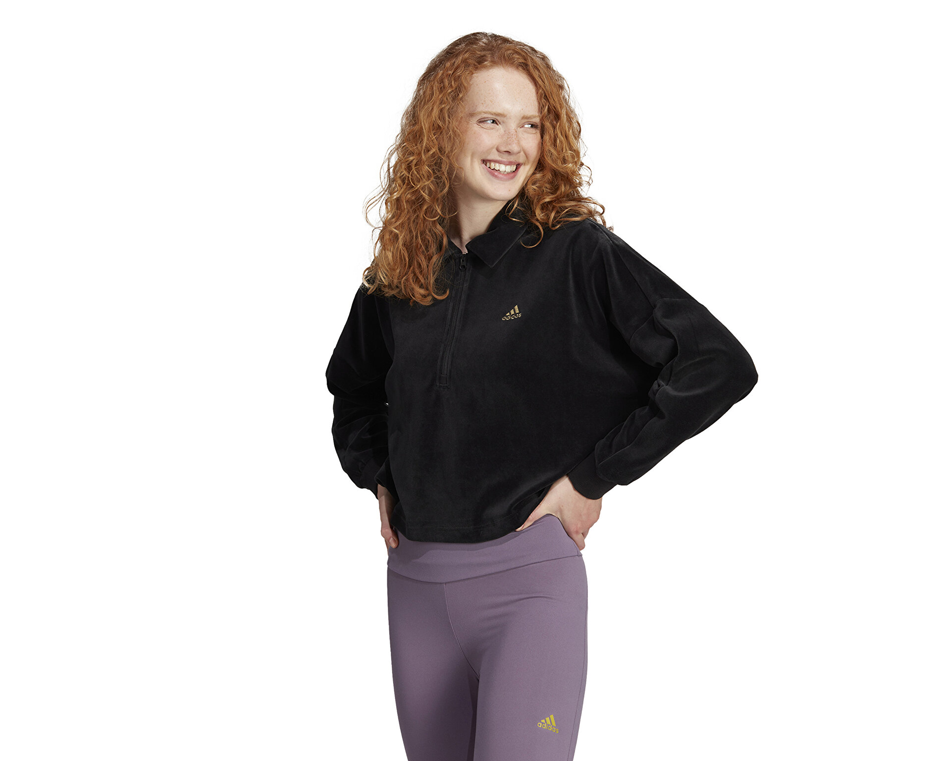 adidas Kadın W Bluv Q4 14Zip Siyah IM2582