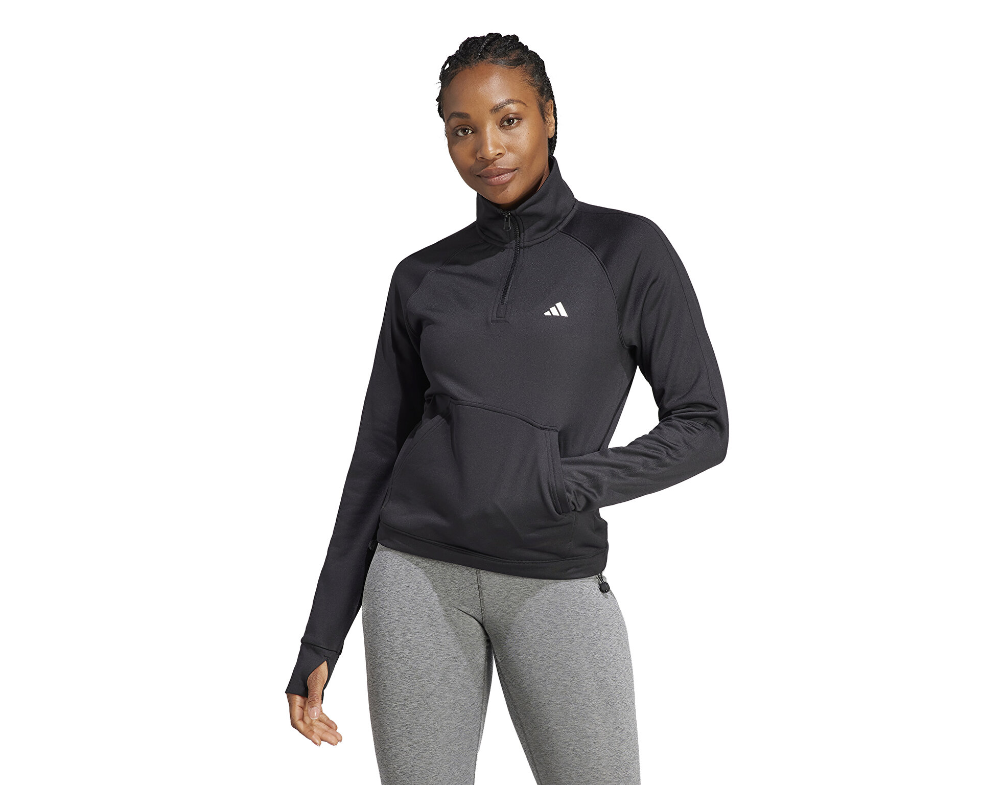 adidas Kadın W Gg 1/4 Zip Siyah IM2683