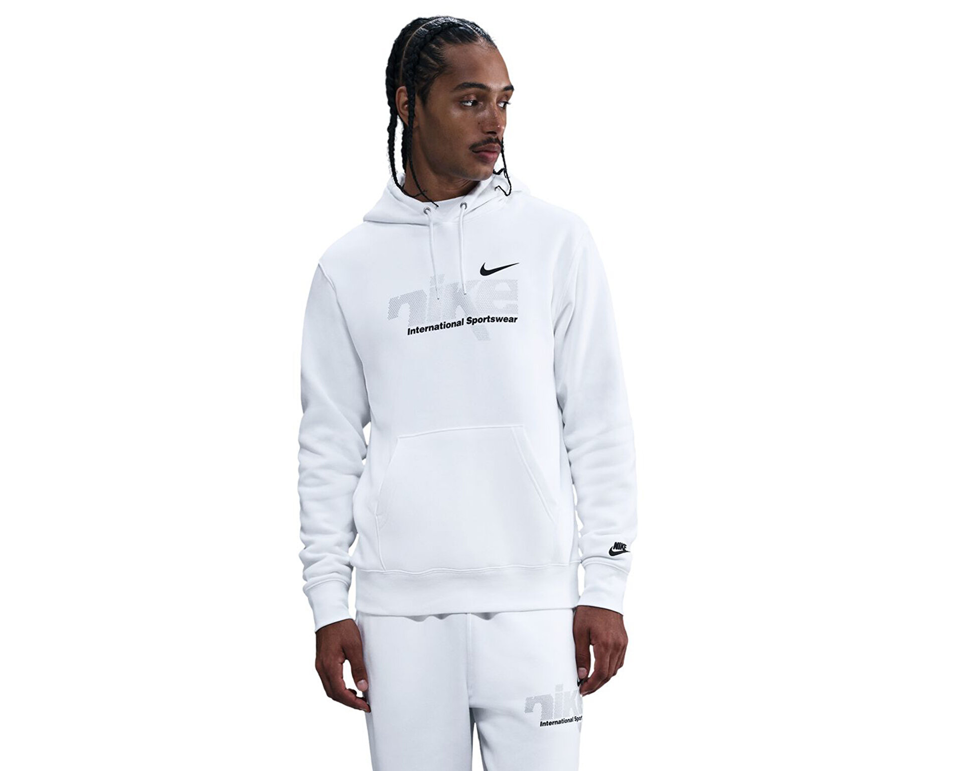 nike white mens sports sweatshirts