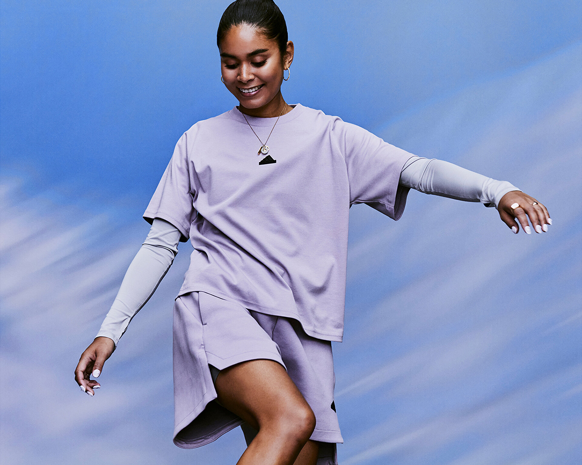 adidas Kadın W Z.N.E. Short Mor IS3926