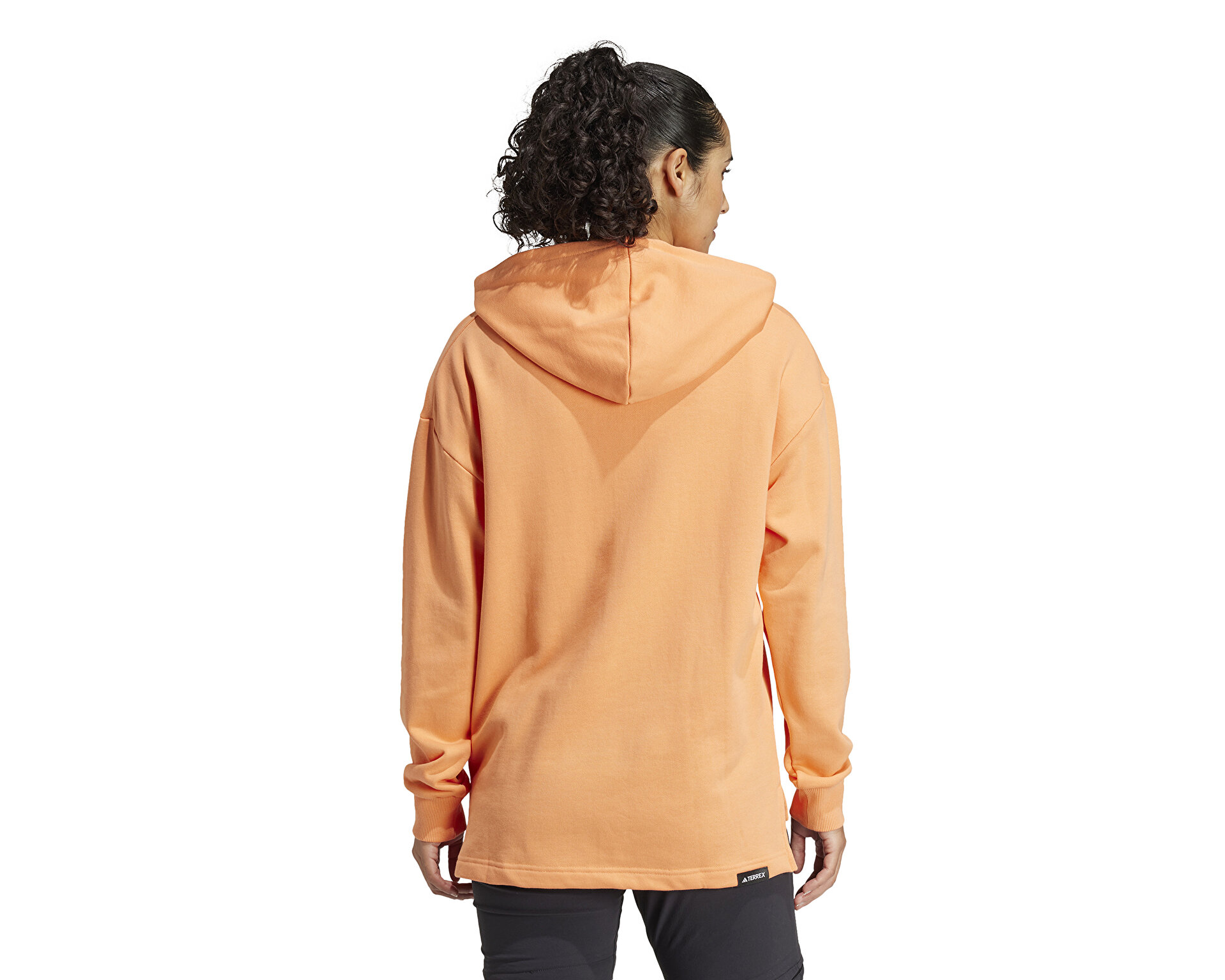 adidas Kadın W Tx Logo Hoody Turuncu IS7227