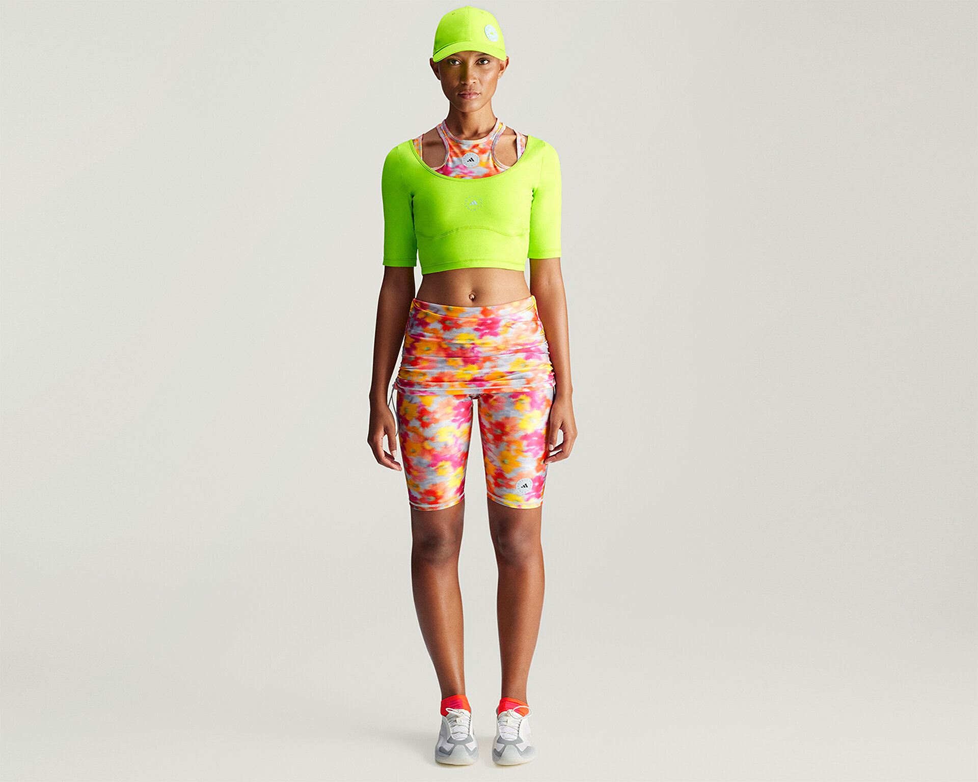 MARK&LONA ノースリーブ adidas Kadın By Stella McCartney Printed Shine Rolltop Yeşil IW3880