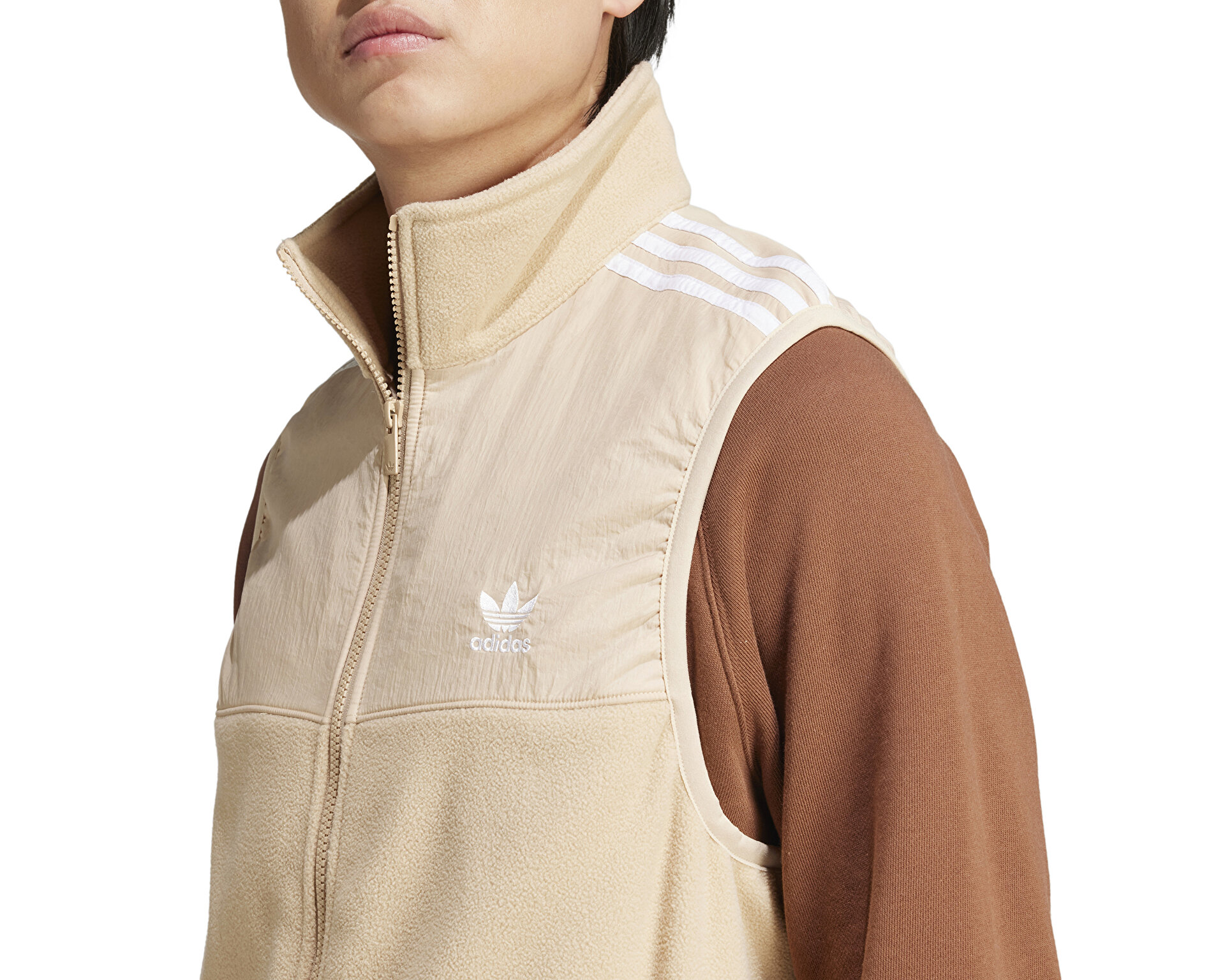 adidas Erkek Fleece Vest Krem IZ2483