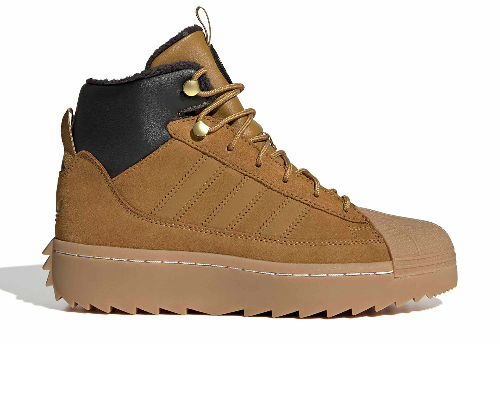 ADIDAS Unisex Çocuk SUPERSTAR WINTER TREK J Kahverengi JQ0345