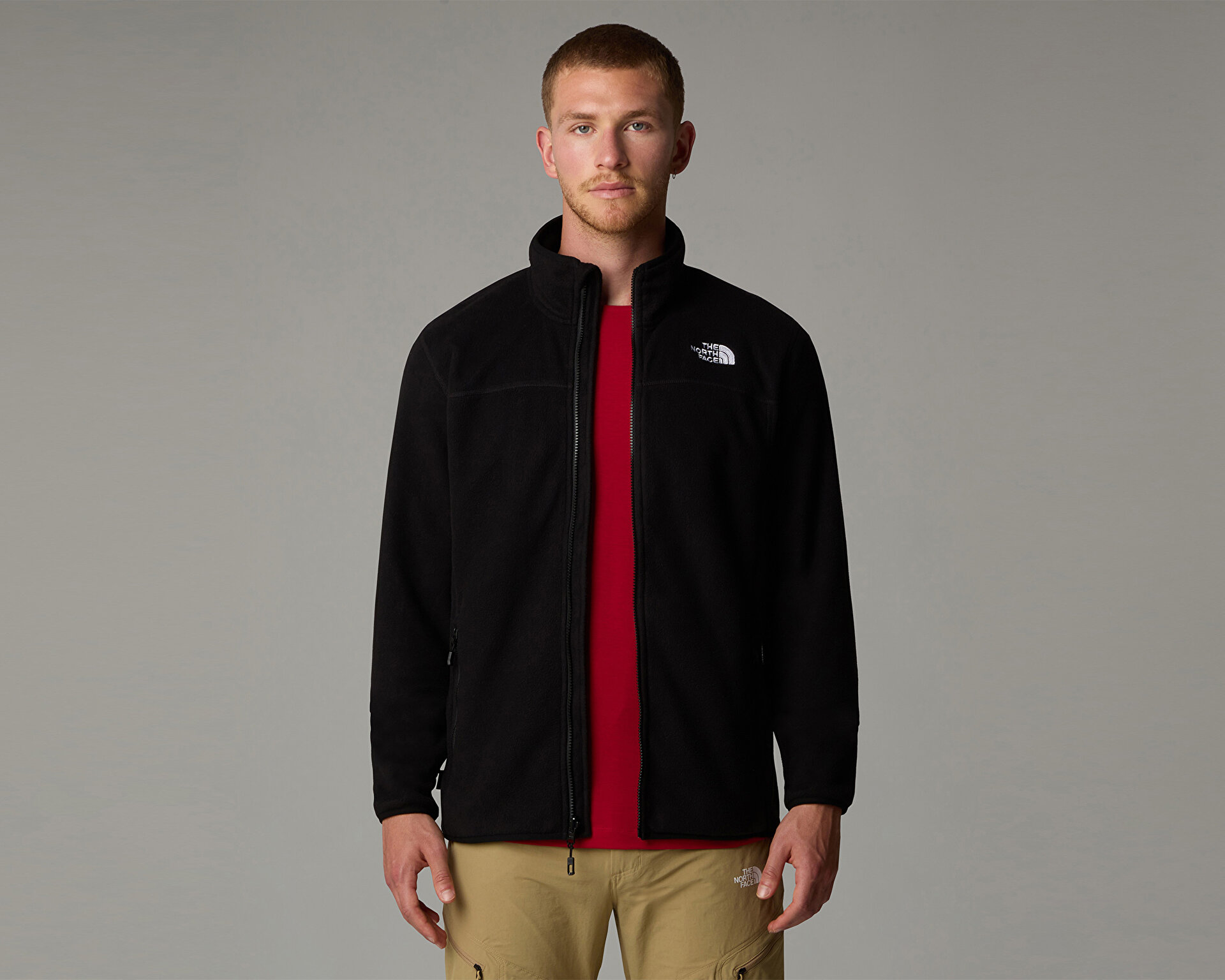 The North Face Erkek M 100 Glacier Full Zip Siyah NF0A855X4H01