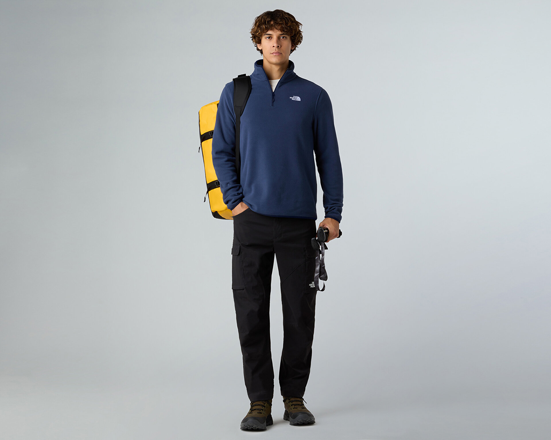 THE NORTH FACE Erkek M GLACIER FLEECE 1/4 ZIP JACKET Lacivert