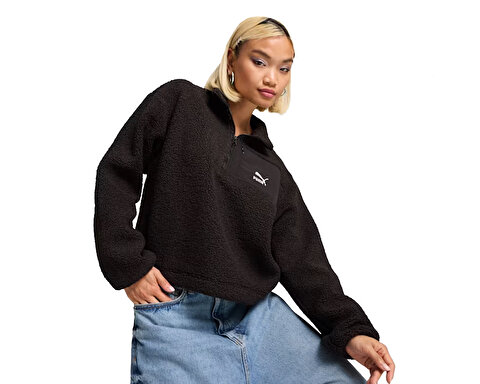 Puma Kadın Classics Winterized Half-Zip Siyah 62679601