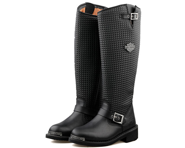 Harley Davidson Ayakkabı Bot Zoe Hi Black Yaglı Deri - Görsel 4