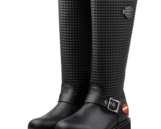 Harley Davidson Ayakkabı Bot Zoe Hi Black Yaglı Deri - Görsel 7