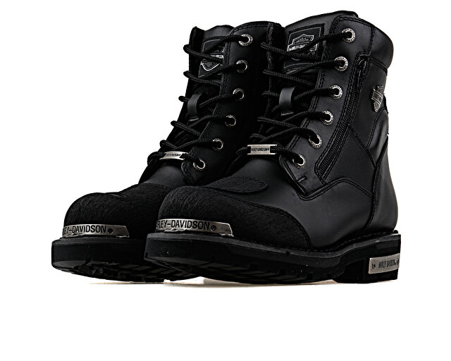 Harley Davidson Ayakkabı Bot Renshaw Black Yagli Deri - Görsel 4