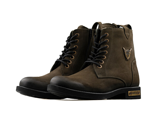 Hammer Jack Ayakkabı Bot 102 15200 M Merdane Bot Haki Yıkama Nubuk - Görsel 4