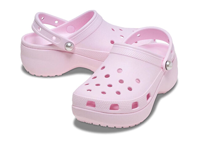 Crocs Ayakkabı Terlik CLASSIC PLATFORM PEARL CLOG - Görsel 4