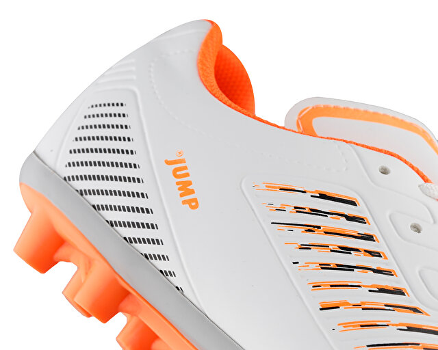 Jump Futbol ayakkabısı Kramponlar 27048 C White Black Orange - Görsel 8