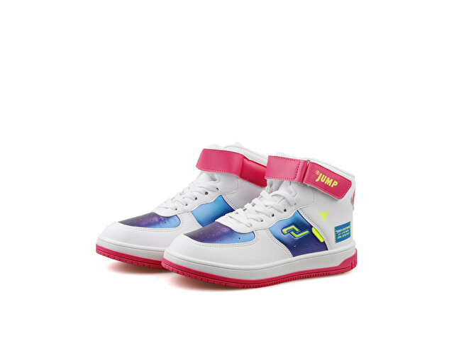 Jump Ayakkabı Günlük 27834 O White Fuchsia Neon Yellow Blue - Görsel 4