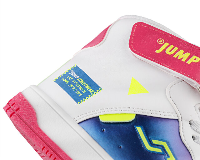 Jump Ayakkabı Günlük 27834 O White Fuchsia Neon Yellow Blue - Görsel 8