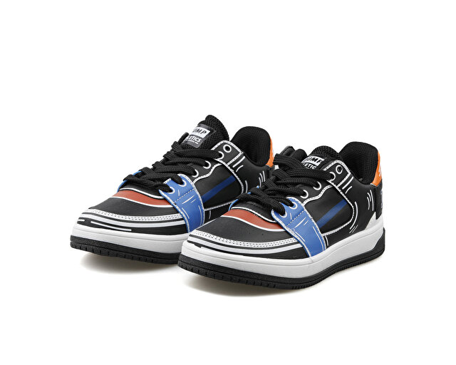 Jump Ayakkabı Günlük 28129 I Black Royal Orange - Görsel 4