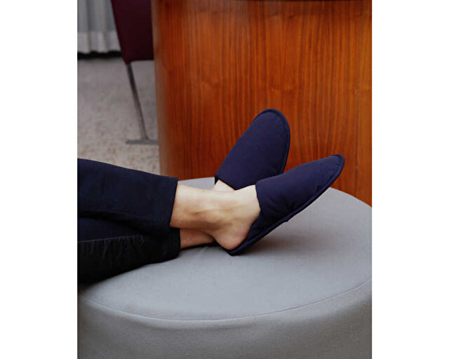 Peluche Ayakkabı Terlik Navy Blue Parachute Canak Slipper - Görsel 3