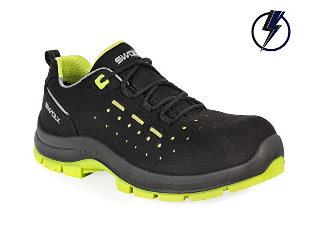 Swolx Ayakkabı İş Güvenlik Elektirikçi Suet Microfiber-S1P - Görsel 2