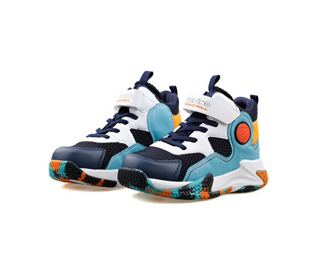 Pepino Basketbol Ayakkabısı Fy24 1656 Lacivert Turkuaz Fosfor Turuncu - Görsel 4
