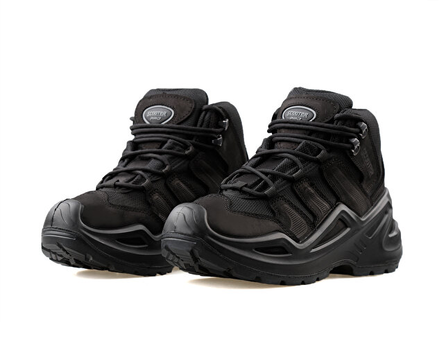 Scooter Ayakkabı Outdoor Ayakkabısı Nubuk Siyah - Görsel 4