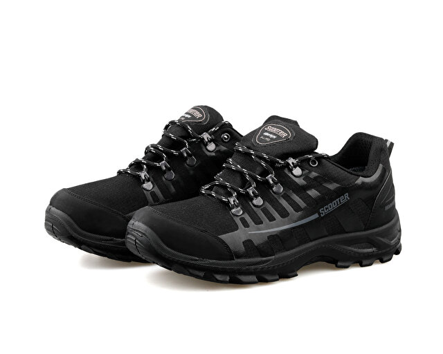 Scooter Ayakkabısı Trekking Bot ve Ayakkabıları Tekstil Siyah - Görsel 4