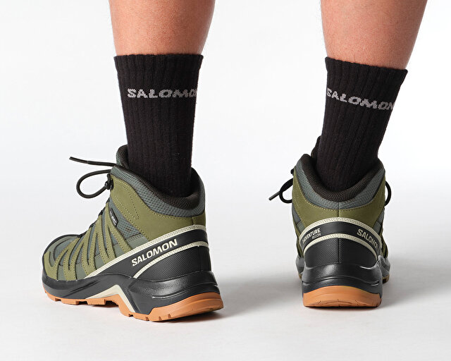 Salomon Yeşil Salomon X Adventure Ayakkabı Outdoor Ayakkabısı X-ADVENTURE RECON MID GORE-TEX