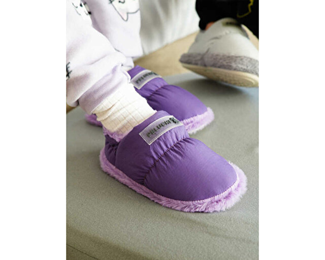 Peluche Ayakkabı Terlik Purple Parachute Child Slipper - Görsel 5