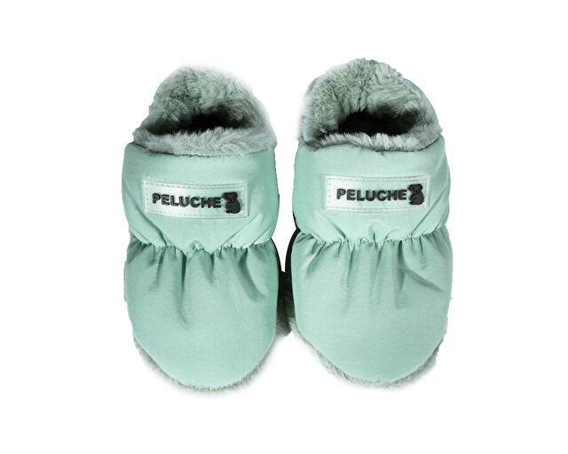 Peluche Ayakkabı Terlik Mint Green Parachute Child Slipper - Görsel 3
