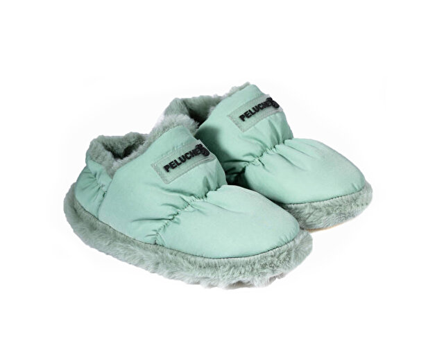 Peluche Ayakkabı Terlik Mint Green Parachute Child Slipper - Görsel 4