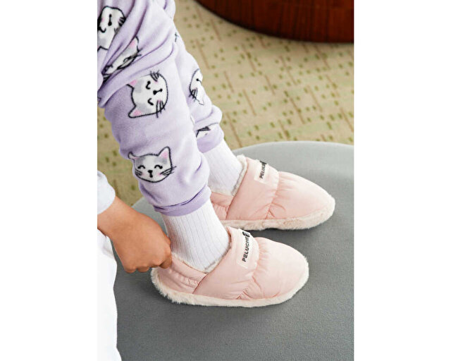 Peluche Ayakkabı Terlik Pink Parachute Child Slipper - Görsel 2