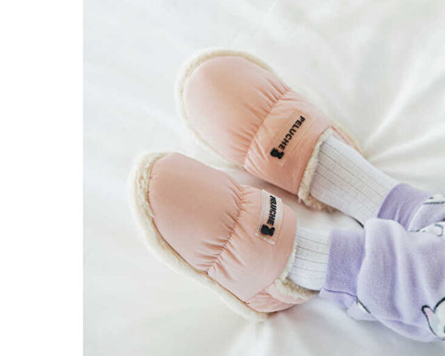 Peluche Ayakkabı Terlik Pink Parachute Child Slipper - Görsel 4