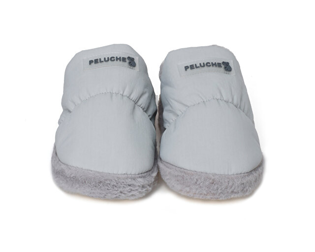 Peluche Ayakkabı Terlik Grey Parachute Women Slipper - Görsel 3