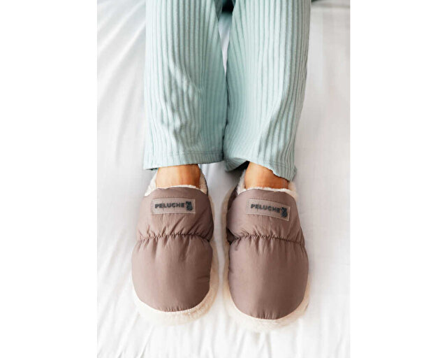Peluche Ayakkabı Terlik Dark Plum Parachute Women Slipper - Görsel 2