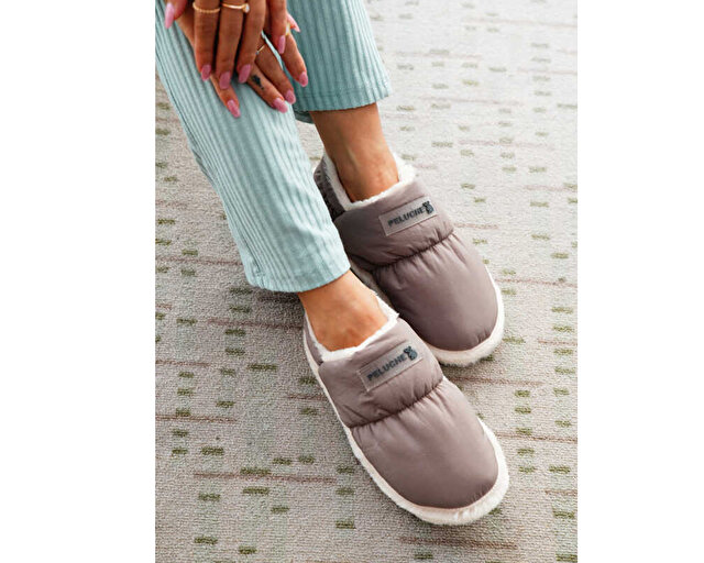 Peluche Ayakkabı Terlik Dark Plum Parachute Women Slipper - Görsel 4