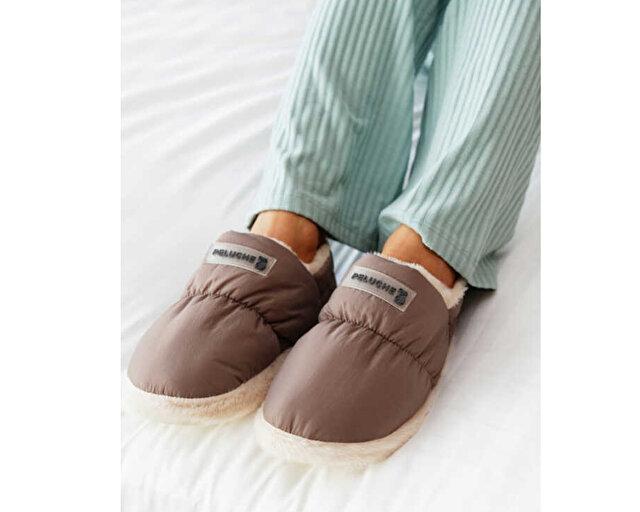 Peluche Ayakkabı Terlik Dark Plum Parachute Women Slipper - Görsel 5