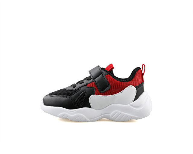 Pepino Ayakkabı Günlük Py24 1634 Siyah Beyaz Kırmızı - Görsel 3