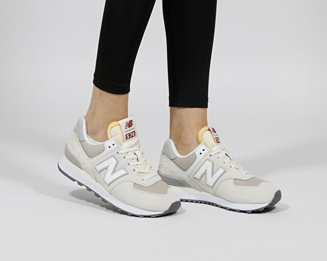 New Balance Ayakkabı Günlük 574 Krem Modeli Koleksiyonu - Görsel 9